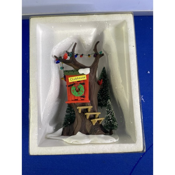 Department Dept 56 Christmas Snow‎ Village Clubhouse KIDS TREE HOUSE w/ Box - Picture 3 of 5